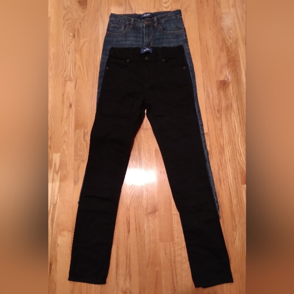 Two Pairs Of Old Navy Boys Size 14 Slim Skinny Jeans